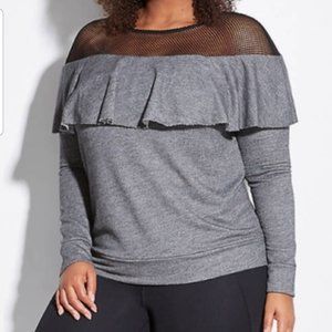 *NWT* Lane Bryant LIVI Active Mesh Long Sleeve Top